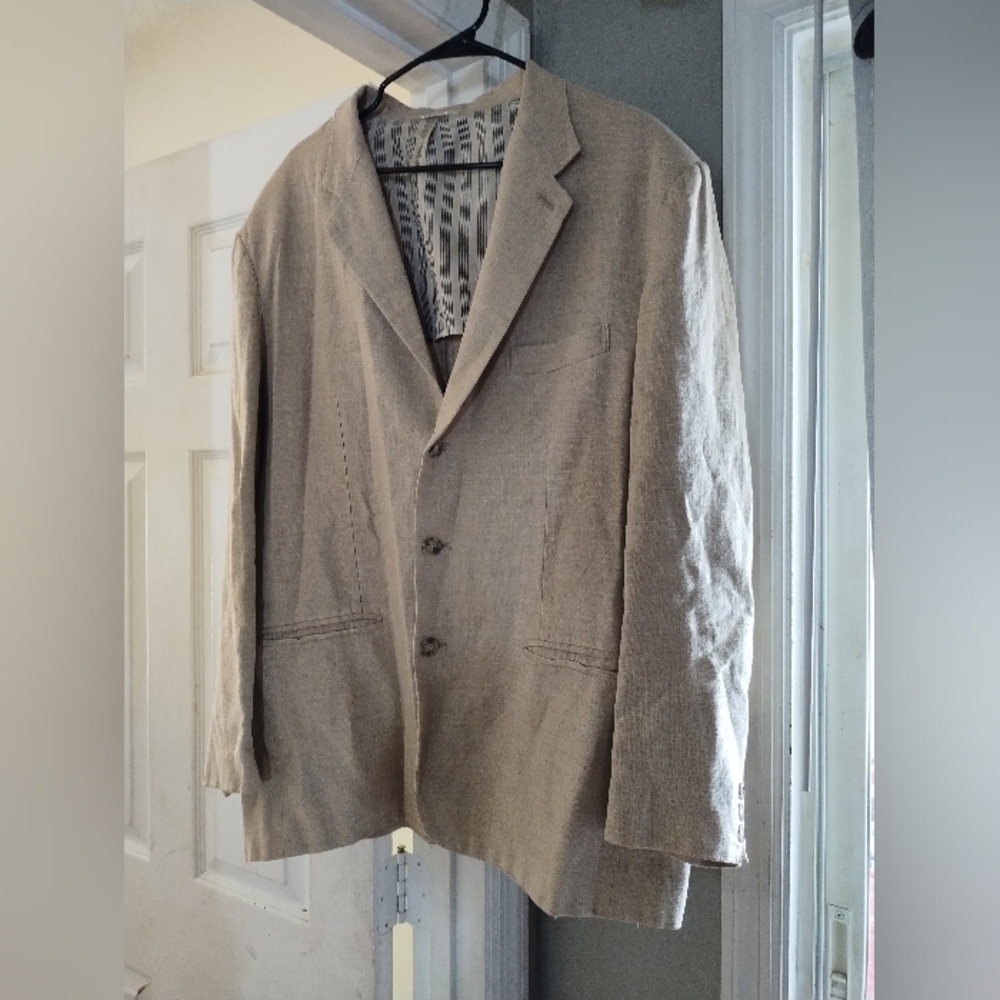 GAP 100% Linen Jacket Size Large Natural Neutral Color